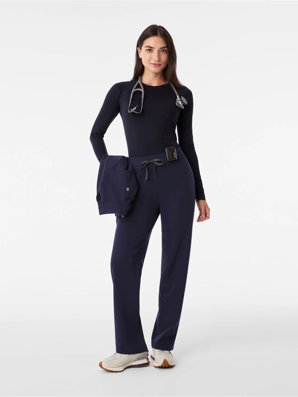 Figs Livingston Straight Leg Scrub Pants in Navy Size XL
